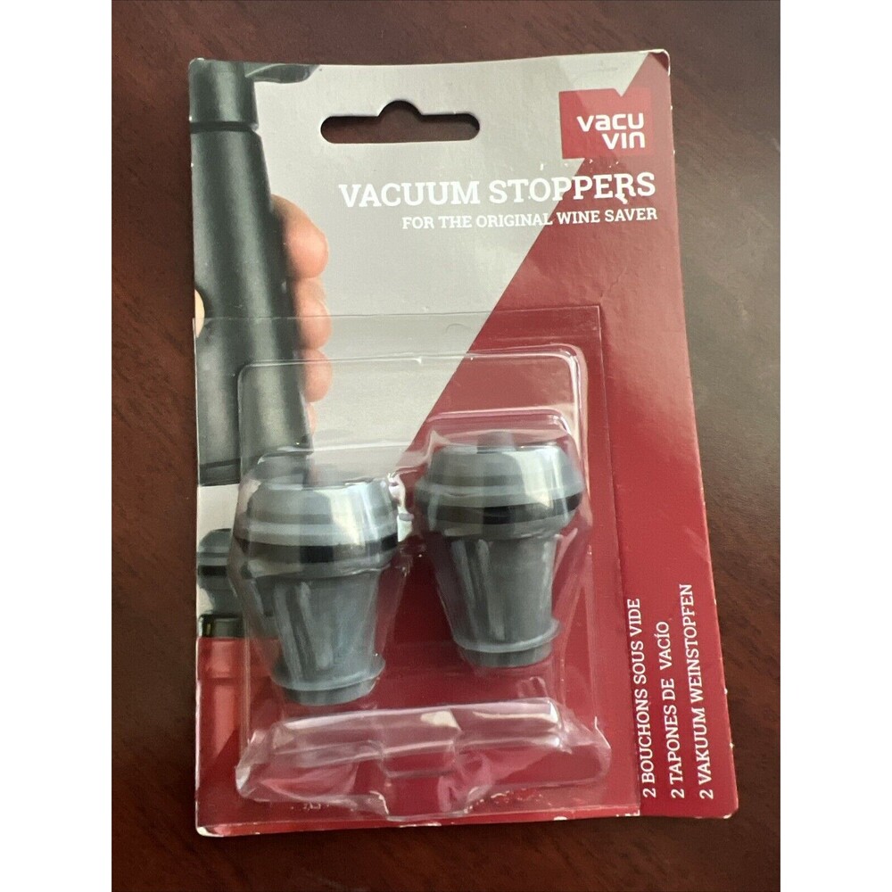 Vacu Vin Wine Saver Extra Corks 2 Pack Vacuum Pump Stoppers Original(Sealed)